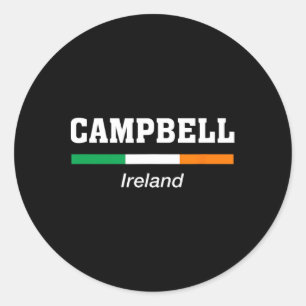 Sticker Rond Nom de famille irlandais Campbell Saint-Patrick Ir