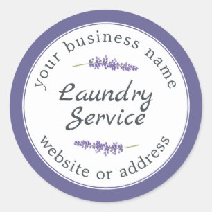 Sticker Rond Nom de l'entreprise de service de blanchisserie mo