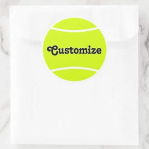 Sticker Rond Nom de l'équipe de tennis personnalisée / Texte Sp