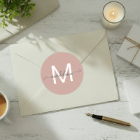 Nom de script personnalisé Monogramme Rose Poussié