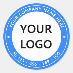 Sticker Rond Nom du logo professionnel personnalisé Modèle des