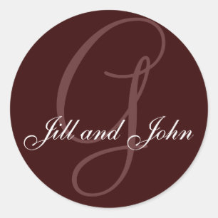 Sticker Rond Nom initial G plus prénom