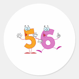 Sticker Rond Nombre heureux 56