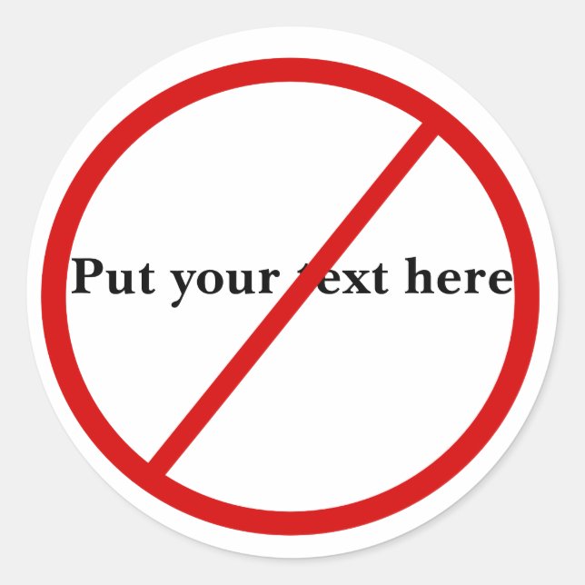 Sticker Rond Non autorisé (Devant)