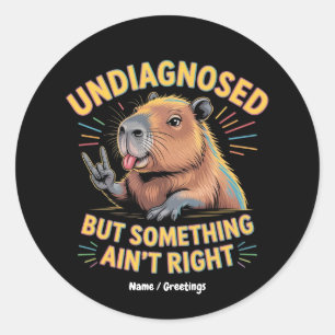 Sticker Rond Non diagnostiqué mais quelque chose n'est pas just