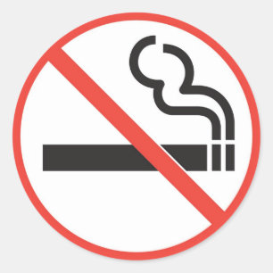 Sticker Rond Non-fumeurs