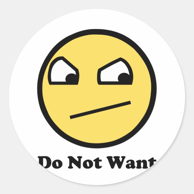 Sticker Rond Non impressionnant ne voulez pas (Devant)