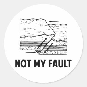 Sticker Rond Non mon défaut