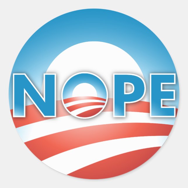 STICKER ROND NOPE AUCUN MOYEN (Devant)