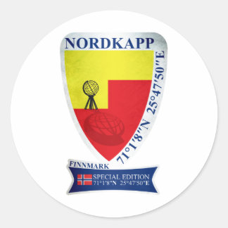 Sticker Rond Nordkapp. Norway Special Edition