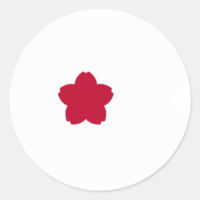 Sticker Rond Norme du commandant, drapeau du Japon (Devant)