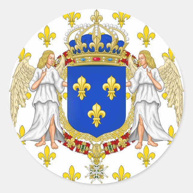 Sticker Rond Norme Royale Du Royaume De France, France (Devant)