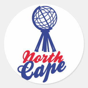 STICKER ROND NORTH CHÂTRE GLOBE SCULP.