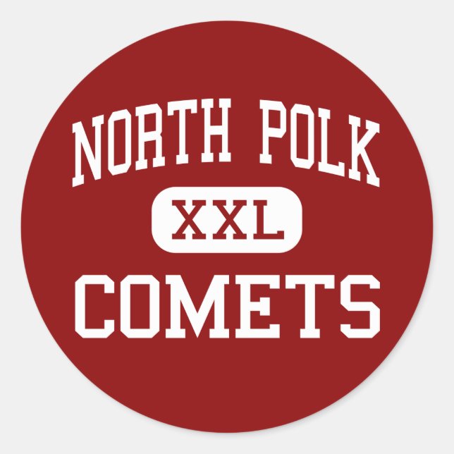 Sticker Rond North Polk - Comets - Lycée - Alleman Iowa (Devant)