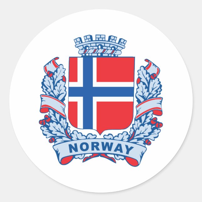 Sticker Rond Norvège (Devant)