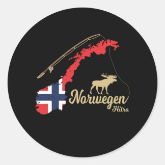 Sticker Rond Norvège 2022 Hitra Pêche Scandinavie