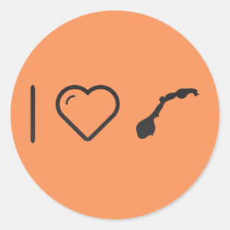 Sticker Rond Norvège cool