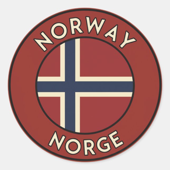 Sticker Rond Norvège Norvège (Devant)