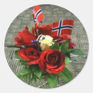 STICKER ROND NORWAYROSE