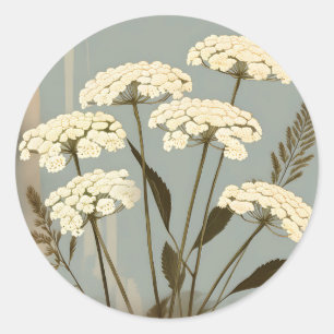 Sticker Rond Nostalgic Yarrow Botanical