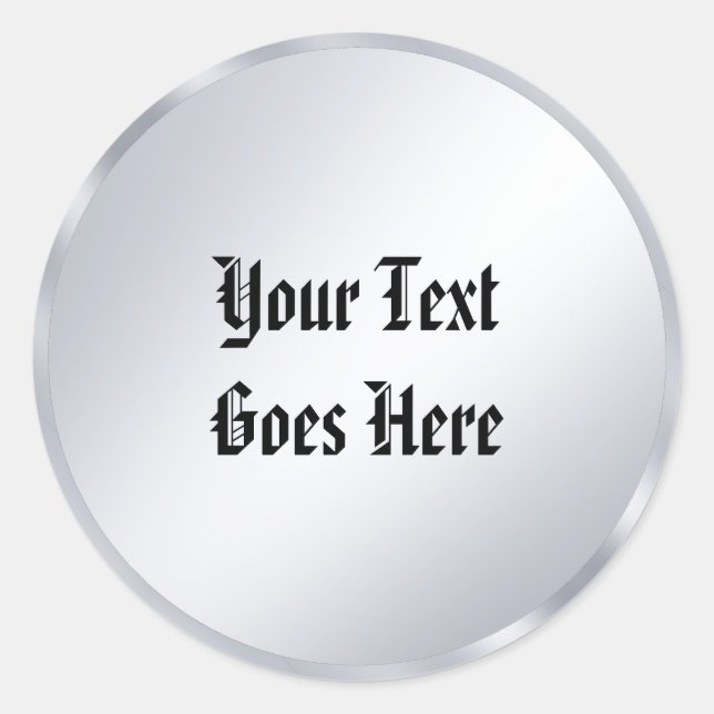 Sticker Rond Nostalgie Ancien Style Texte Calligraphie Écriture (Devant)