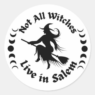 Sticker Rond Not All Witches Live in Sale Classic Round Sticke
