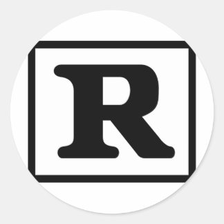 Sticker Rond Note R