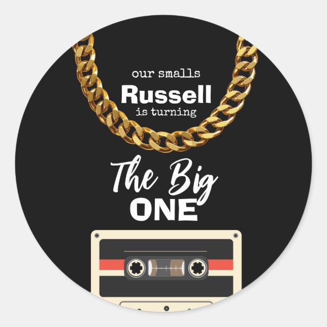 Sticker Rond Notorious One 1st Birthday (Devant)