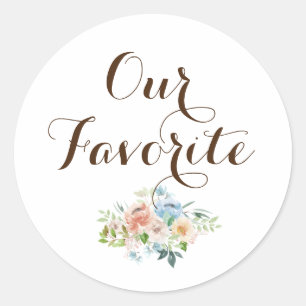 Sticker Rond Notre Calligraphie Moderne Favorite Favoriser Roun