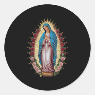 Sticker Rond Notre-Dame De Guadalupe Vierge Marie
