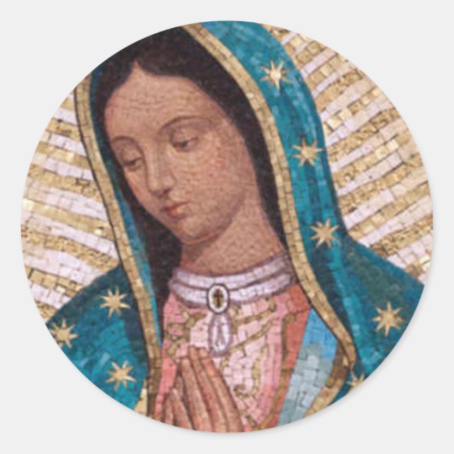 Sticker Rond Notre Dame de la Guadalupe (Devant)