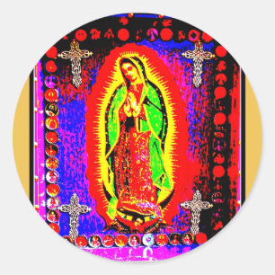Sticker Rond Notre Dame de la Guadalupe