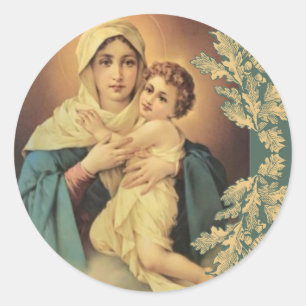 Sticker Rond Notre-Dame de Schoenstatt Vierge Marie Jésus