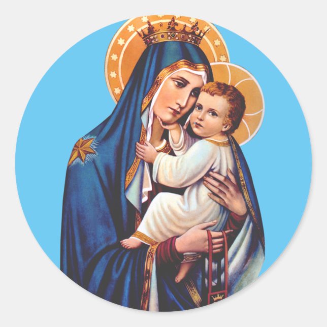 Sticker Rond Notre-Dame du Mont Carmel (Devant)