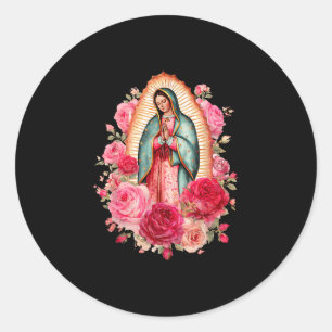 Sticker Rond Notre Dame Virgen De Guadalupe Sainte Vierge Marie