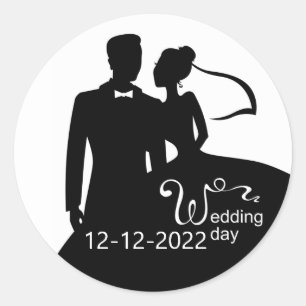 Sticker Rond Notre jour de mariage