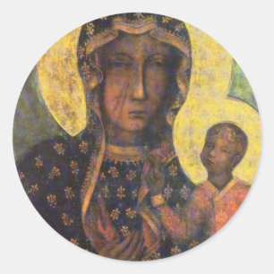 Sticker Rond Notre Madame de Czestochowa