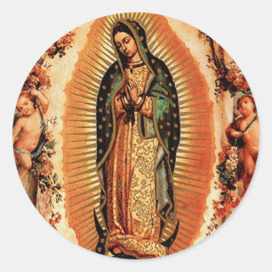 Sticker Rond Notre Madame de Guadalupe