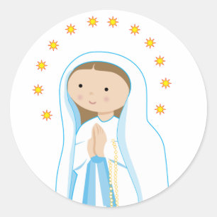 Sticker Rond Notre Madame de Lourdes