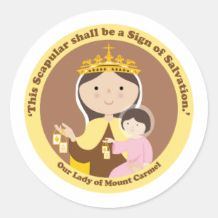 Sticker Rond Notre Madame du mont Carmel
