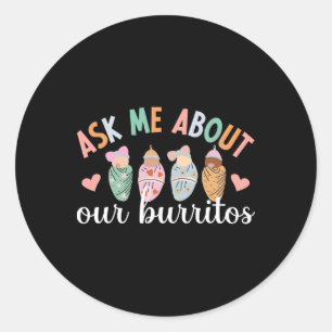 Sticker Rond Notre mère Burritos Ba