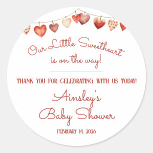 Sticker Rond Notre Petit Baby shower Amoureux Favoriser