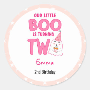 Sticker Rond Notre Petit Boo Turner Deux Halloween 2e Anniversa