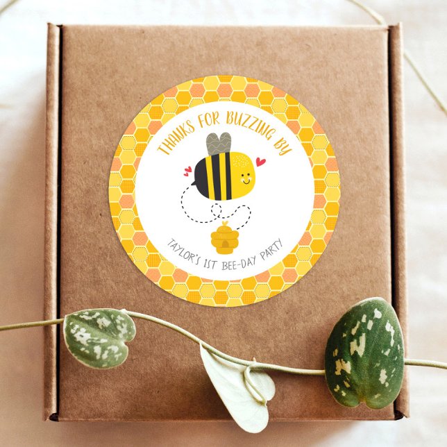 Sticker Rond Notre Petit Miel Abeille Cute Sweet Kawaii Merci (Créateur téléchargé)