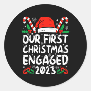 Sticker Rond Notre premier Noël 2023 Couples Famille Xm