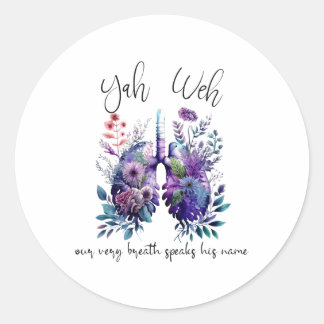 Sticker Rond Notre Respiration Parle Son Nom Yhwh Christian Rel