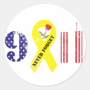 Sticker Rond N'oubliez jamais 9 11