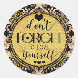 Sticker Rond N'oubliez pas d'aimer votre tourbillon de marbre n