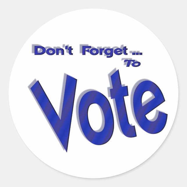 Sticker Rond N'oubliez pas de voter (Devant)