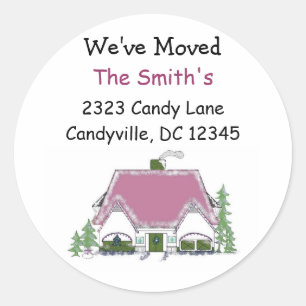 Sticker Rond Nous avons déménagé Cozy House